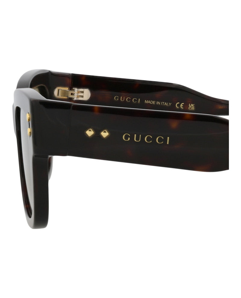 Gucci Square-Frame Acetate Sunglasses Havana/Havana/Green (GG1217S-30013478-002)