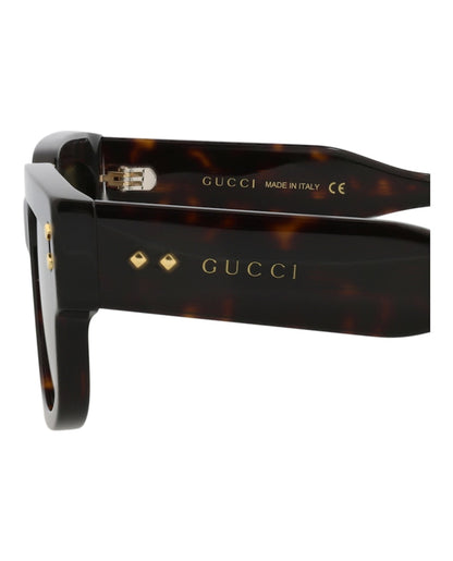 Gucci Square-Frame Acetate Sunglasses Havana/Havana/Green (GG1218S-30013477-002)