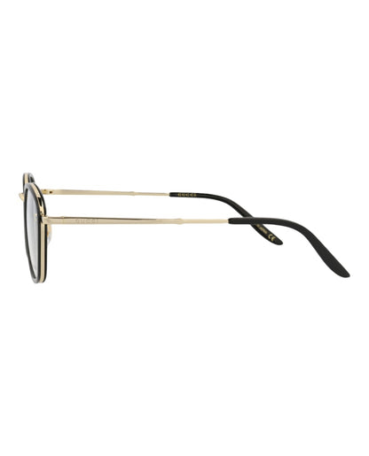 Gucci Square-Frame Injection Optical Frames Black Gold Transparent (GG0678OA-30008625-001)