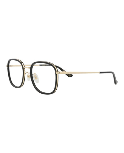 Gucci Square-Frame Injection Optical Frames Black Gold Transparent (GG0955OA-30011118-001)