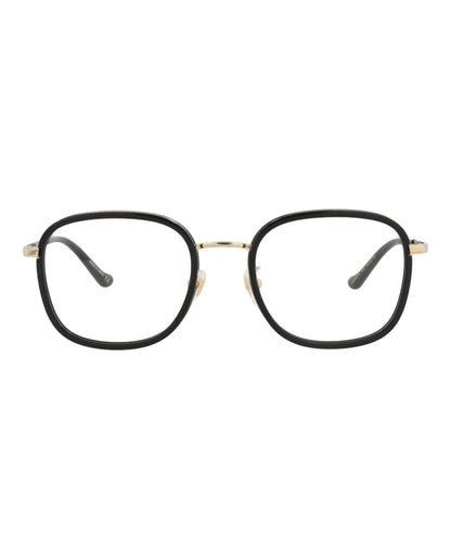 Gucci Square-Frame Injection Optical Frames Black Gold Transparent (GG0955OA-30011118-001)