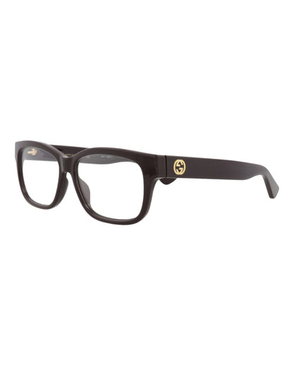 Gucci Square-Frame Injection Optical Frames Burgundy Burgundy Transparent (GG1341O-30013879-004)