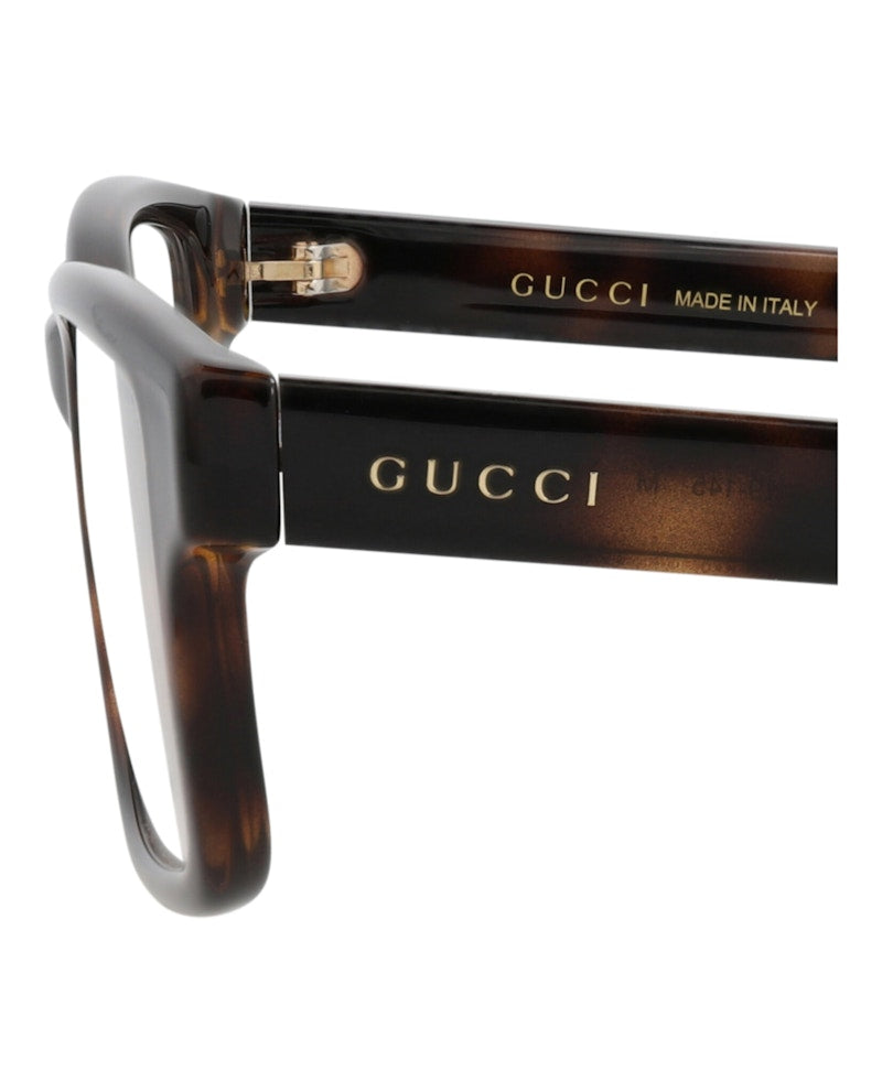 Gucci Square-Frame Injection Optical Frames Havana Havana Transparent (GG1717O-30015506-002)