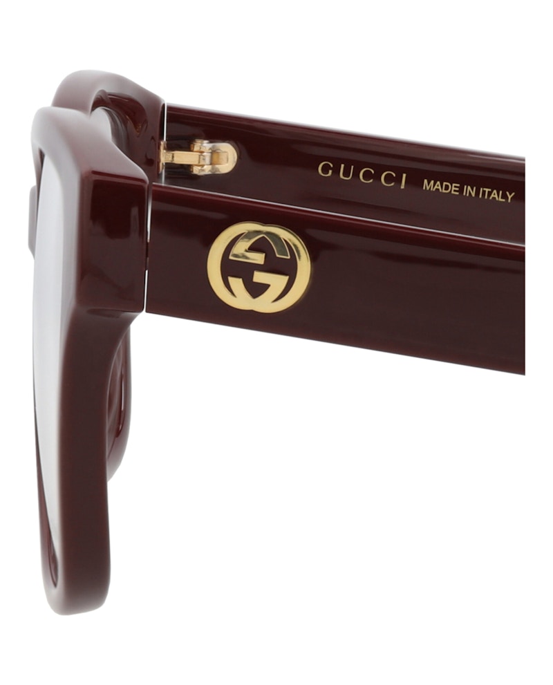 Gucci Square-Frame Injection Optical Frames Red Red Transparent (GG1340O-30013878-005)