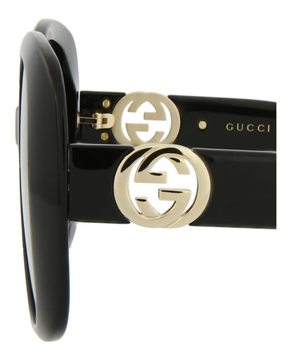 Gucci Square-Frame Injection Sunglasses Black Black Grey (GG1029SA-30011778-001)