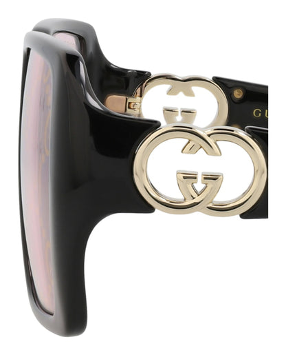 Gucci Square-Frame Injection Sunglasses Black Black Pink (GG1692S-30015482-006)