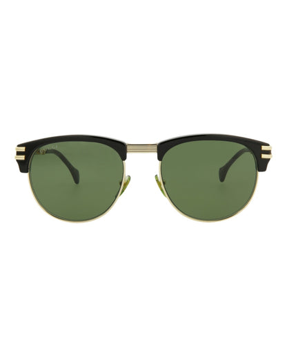 Gucci Square-Frame Injection Sunglasses Black Gold Green (GG1107S-30012838-001)