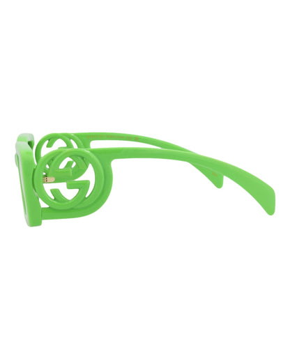 Gucci Square-Frame Injection Sunglasses Green Green Grey (GG1325S-30013843-009)