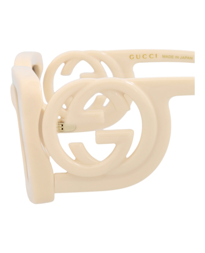 Gucci Square-Frame Injection Sunglasses Ivory Ivory Grey (GG1325S-30013843-013)