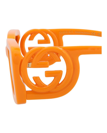 Gucci Square-Frame Injection Sunglasses Orange Orange Brown (GG1325S-30013843-008)