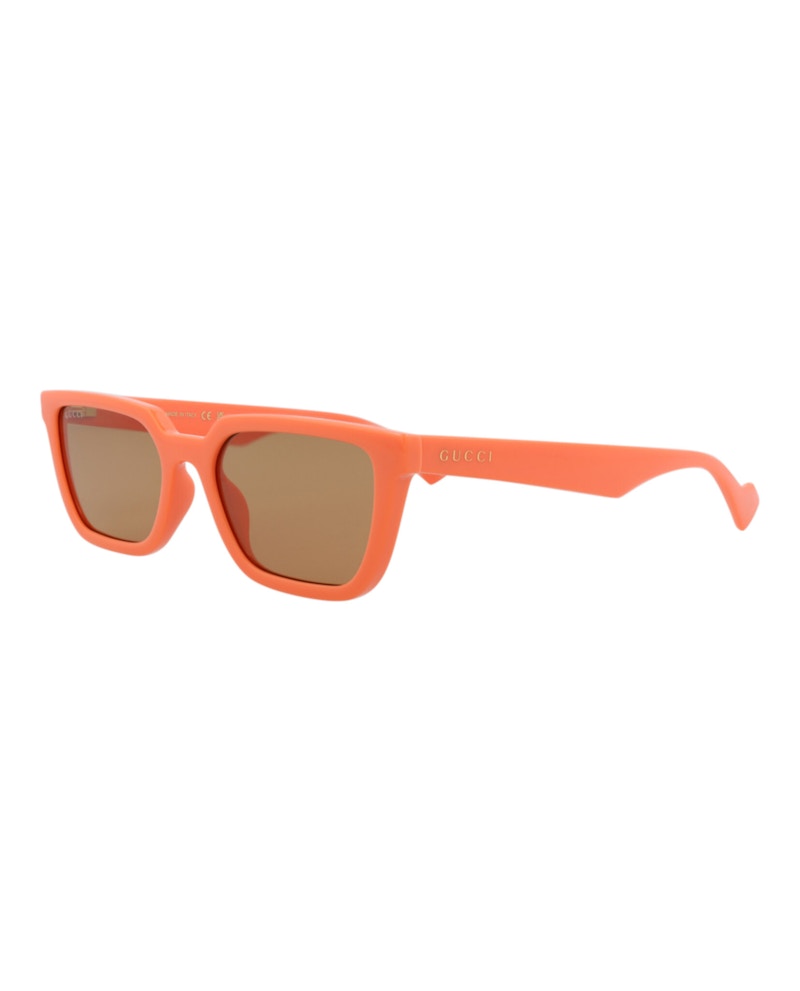 Gucci Square-Frame Injection Sunglasses Orange Orange Brown (GG1539S-30014815-004)