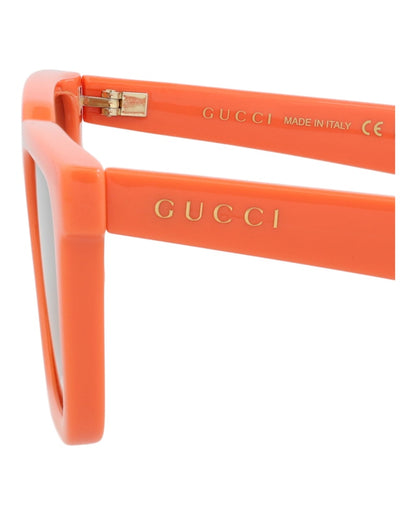 Gucci Square-Frame Injection Sunglasses Orange Orange Brown (GG1539S-30014815-004)