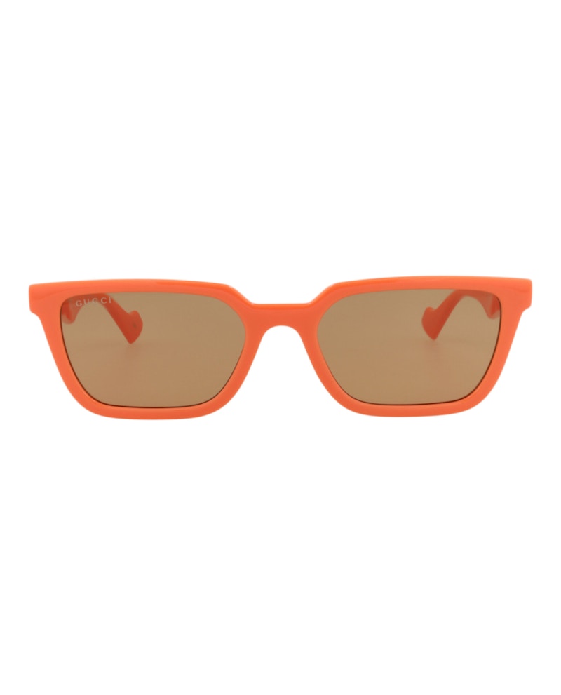 Gucci Square-Frame Injection Sunglasses Orange Orange Brown (GG1539S-30014815-004)