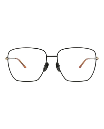 Gucci Square-Frame Metal Optical Frames Black Black Transparent (GG1414O-30014424-003)