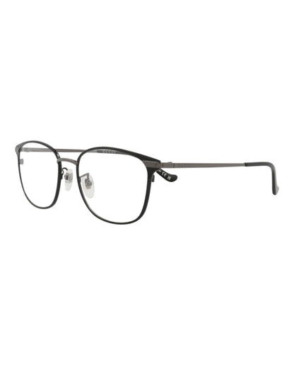 Gucci Square-Frame Metal Optical Frames Black Ruthenium Transparent (GG0864OA-30009555-006)