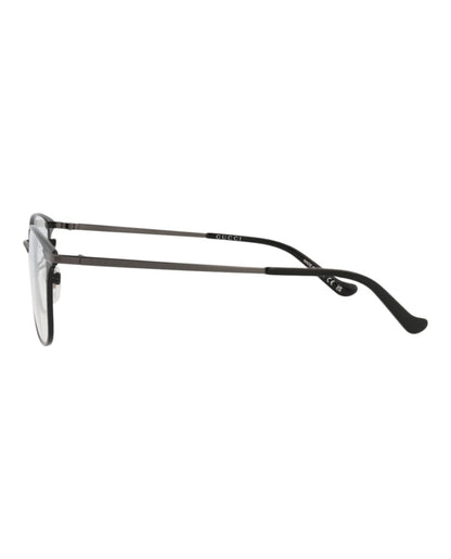 Gucci Square-Frame Metal Optical Frames Black Ruthenium Transparent (GG0864OA-30009555-006)