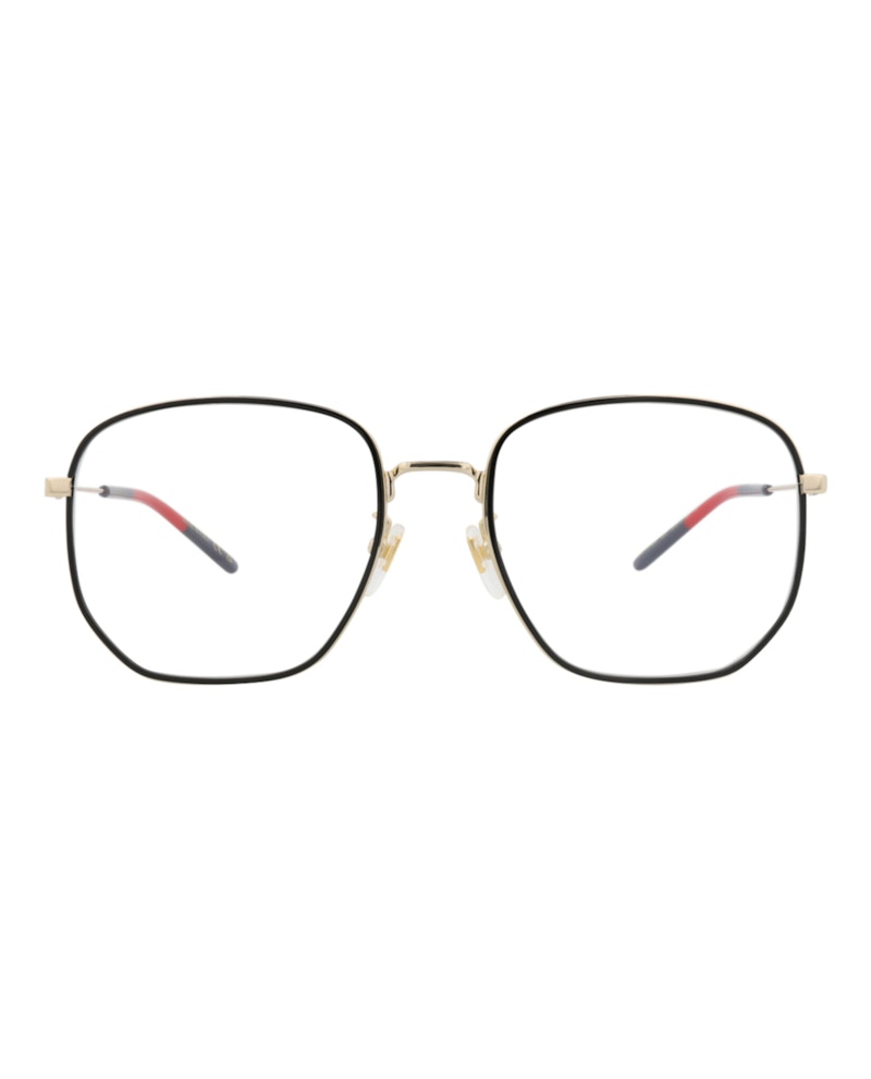 Gucci Square-Frame Metal Optical Frames Gold Gold Transparent (GG1197OA-30013454-003)