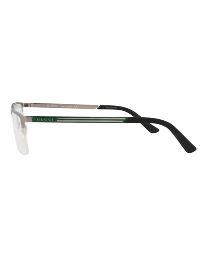 Gucci Square-Frame Metal Optical Frames Ruthenium Green (GG0694O-30008617-006)