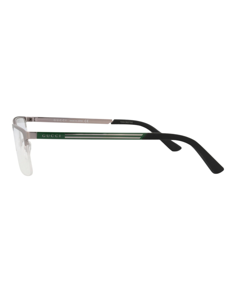 Gucci Square-Frame Metal Optical Frames Ruthenium Green (GG0694O-30008617-006)
