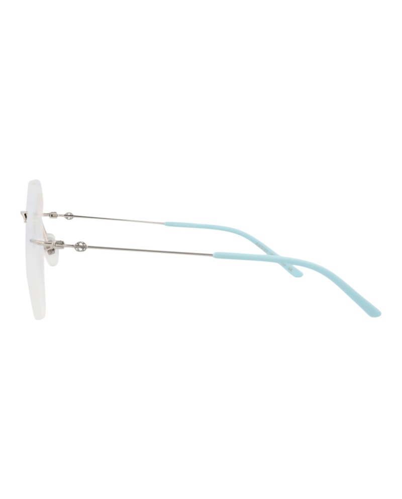 Gucci Square-Frame Metal Optical Frames Silver Silver Transparent (GG0683O-30008571-002)