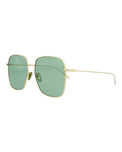 Gucci Square-Frame Metal Sunglasses Gold Gold Green (GG1031S-30011783-008)