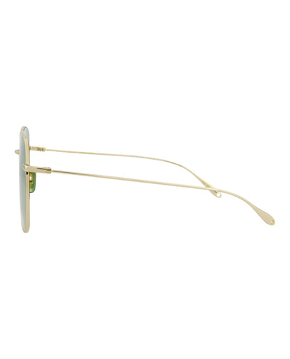 Gucci Square-Frame Metal Sunglasses Gold Gold Green (GG1031S-30011783-008)