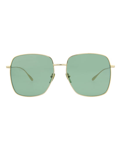 Gucci Square-Frame Metal Sunglasses Gold Gold Green (GG1031S-30011783-008)