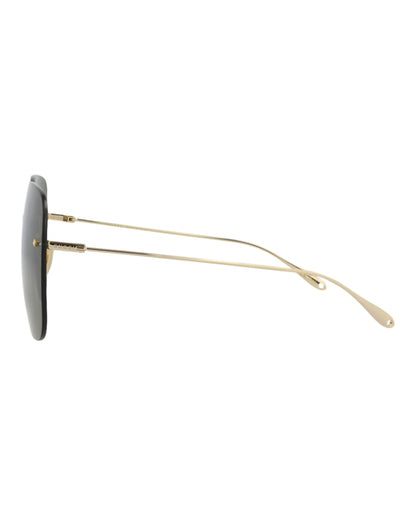 Gucci Square-Frame Metal Sunglasses Gold/Gold/Green (GG1148S-30012727-006)