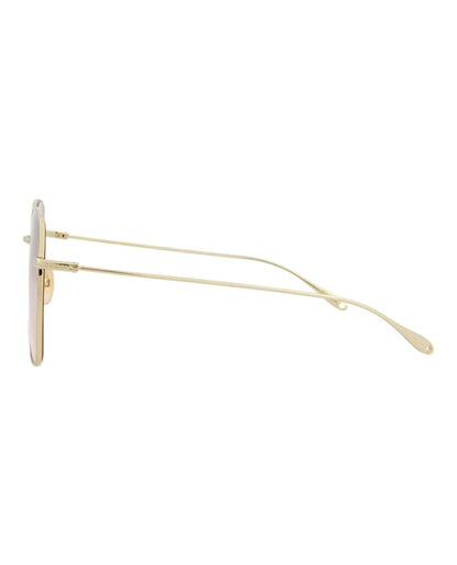 Gucci Square-Frame Metal Sunglasses Gold/Gold/Pink (GG1031S-30011783-005)