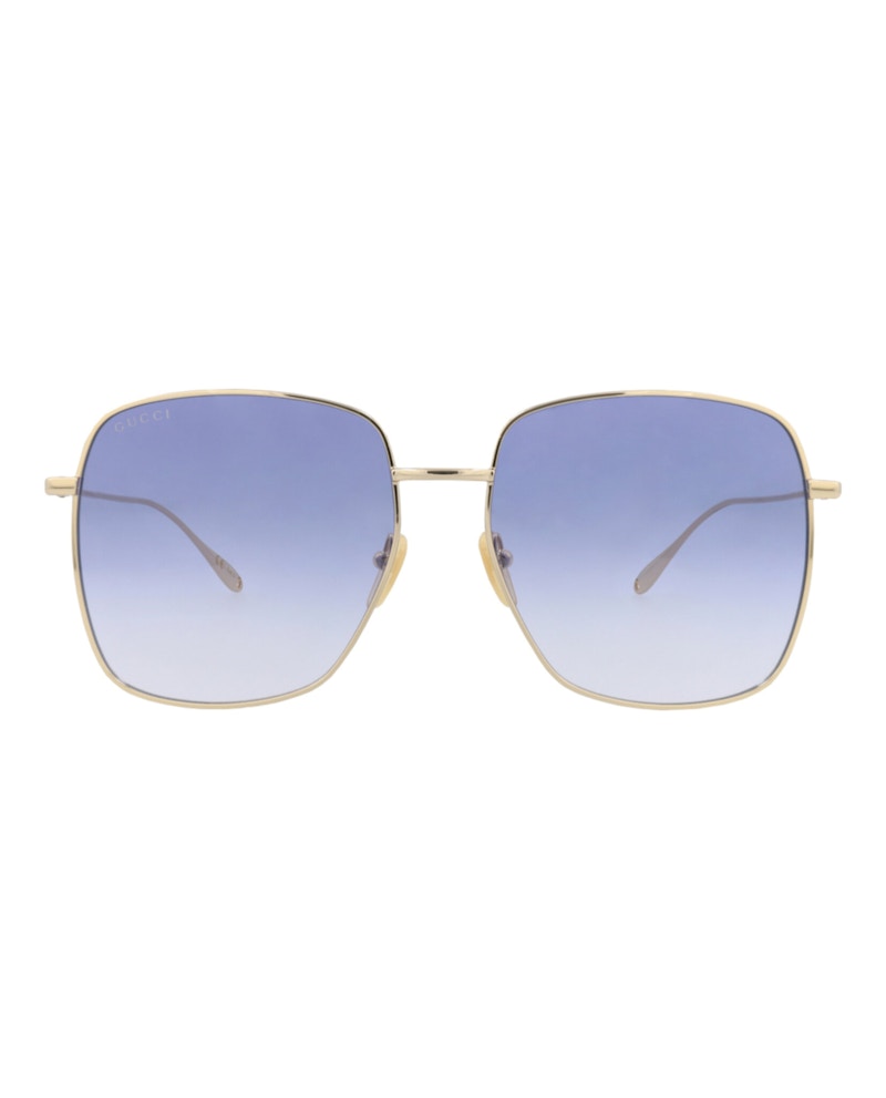 Gucci Square-Frame Metal Sunglasses Gold Gold Violet (GG1031S-30011783-004)