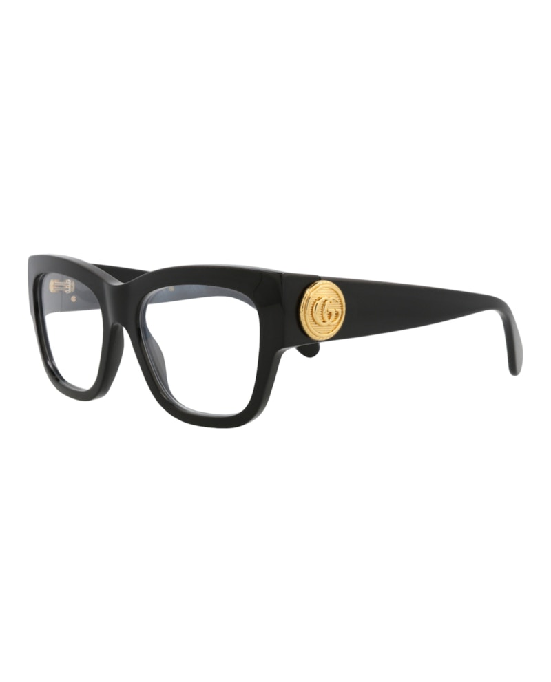 Gucci Square-Frame Recycled Acetate Optical Frames Black Black Transparent (GG1410O-30014418-001)
