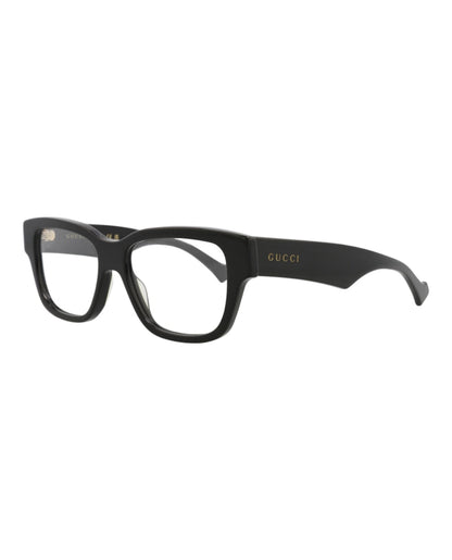 Gucci Square-Frame Recycled Acetate Optical Frames Black Black Transparent (GG1428O-30014479-001)