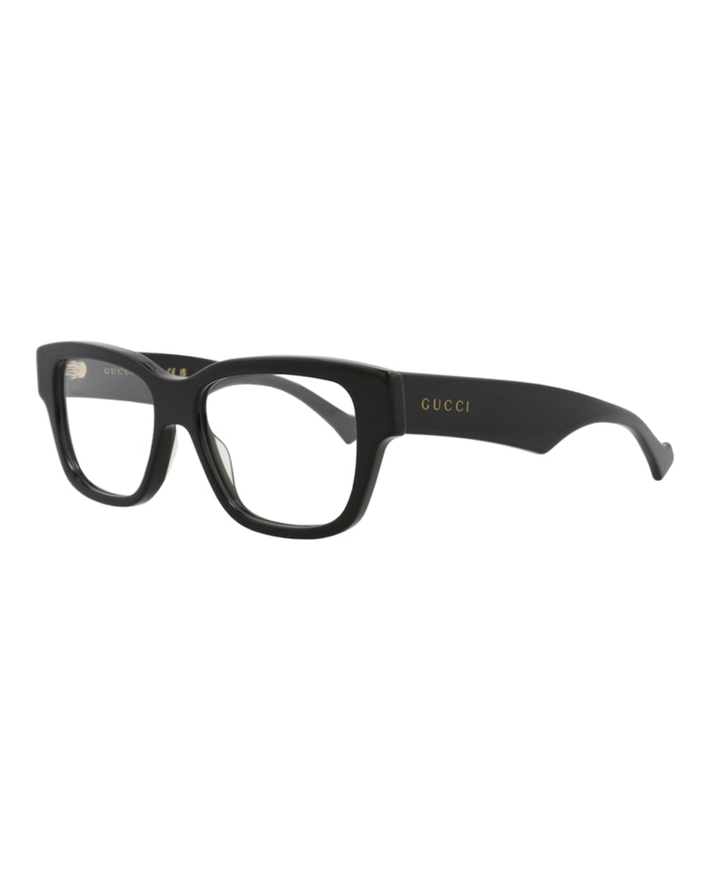 Gucci Square-Frame Recycled Acetate Optical Frames Black Black Transparent (GG1428O-30014479-001)