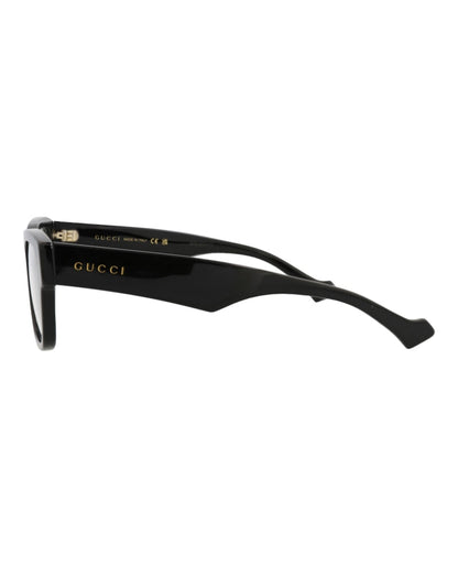 Gucci Square-Frame Recycled Acetate Optical Frames Black Black Transparent (GG1428O-30014479-001)