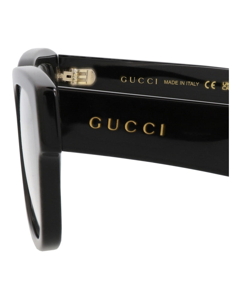Gucci Square-Frame Recycled Acetate Optical Frames Black Black Transparent (GG1428O-30014479-001)