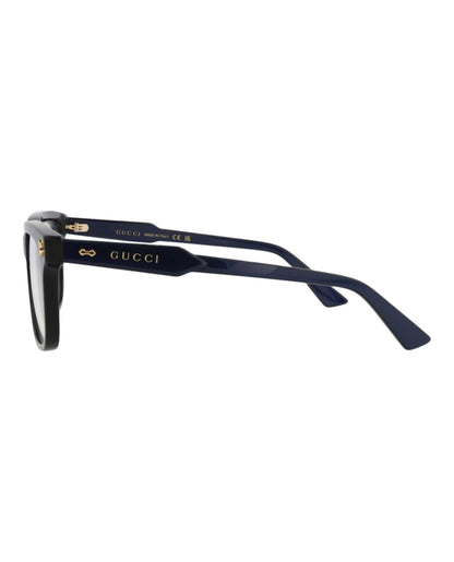 Gucci Square-Frame Recycled Acetate Optical Frames Blue Blue Transparent (GG1265O-30013849-005)