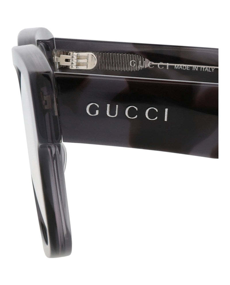 Gucci Square-Frame Recycled Acetate Optical Frames Grey Grey Transparent (GG1428O-30014479-009)