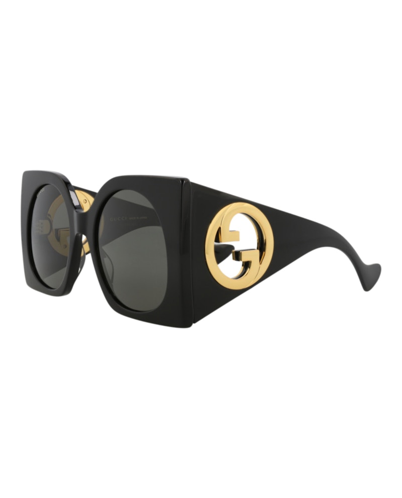 Gucci Square-Frame Recycled Acetate Sunglasses Black/Black/Grey (GG1254S-30013851-001)