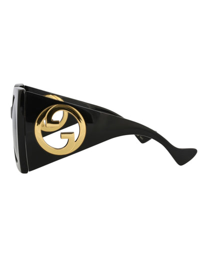 Gucci Square-Frame Recycled Acetate Sunglasses Black/Black/Grey (GG1254S-30013851-001)