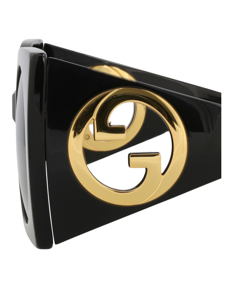 Gucci Square-Frame Recycled Acetate Sunglasses Black/Black/Grey (GG1254S-30013851-001)