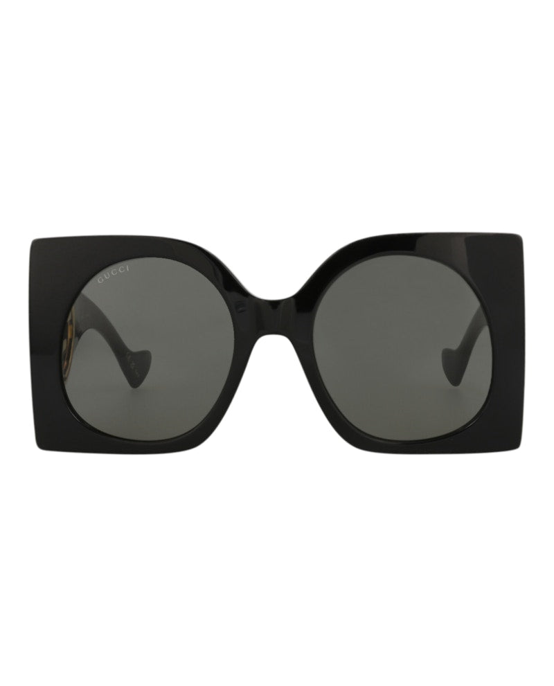 Gucci Square-Frame Recycled Acetate Sunglasses Black/Black/Grey (GG1254S-30013851-001)