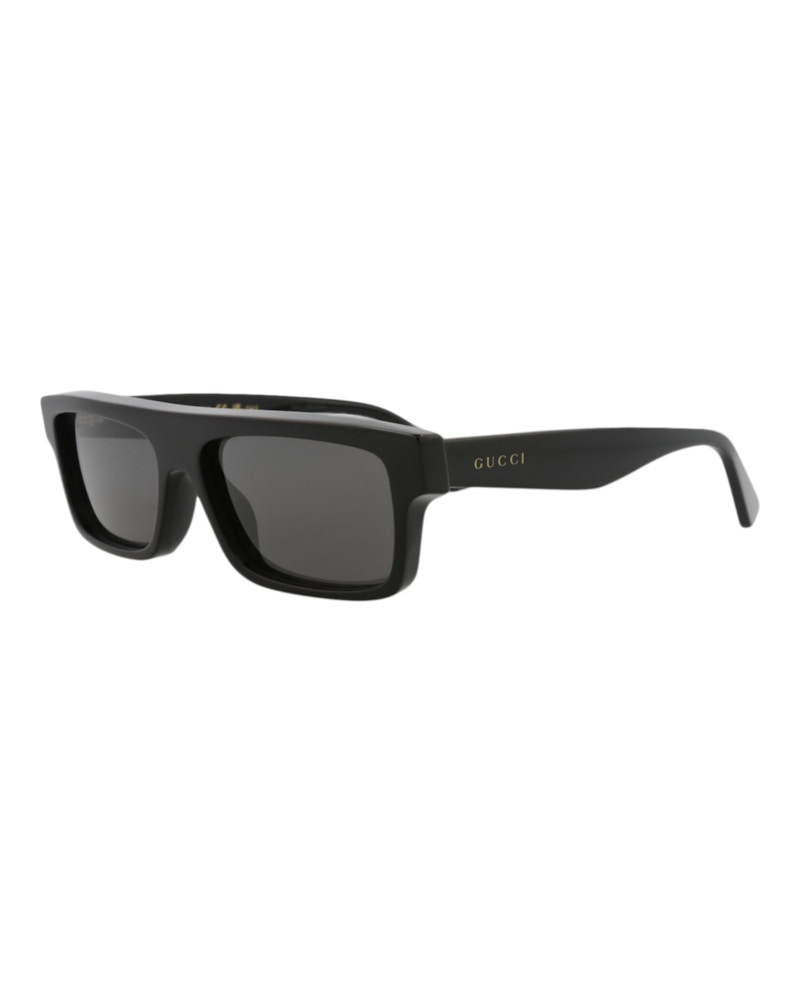 Gucci Square-Frame Recycled Acetate Sunglasses Black Black Grey (GG1616S-30014937-001)