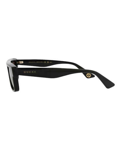 Gucci Square-Frame Recycled Acetate Sunglasses Black Black Grey (GG1616S-30014937-001)