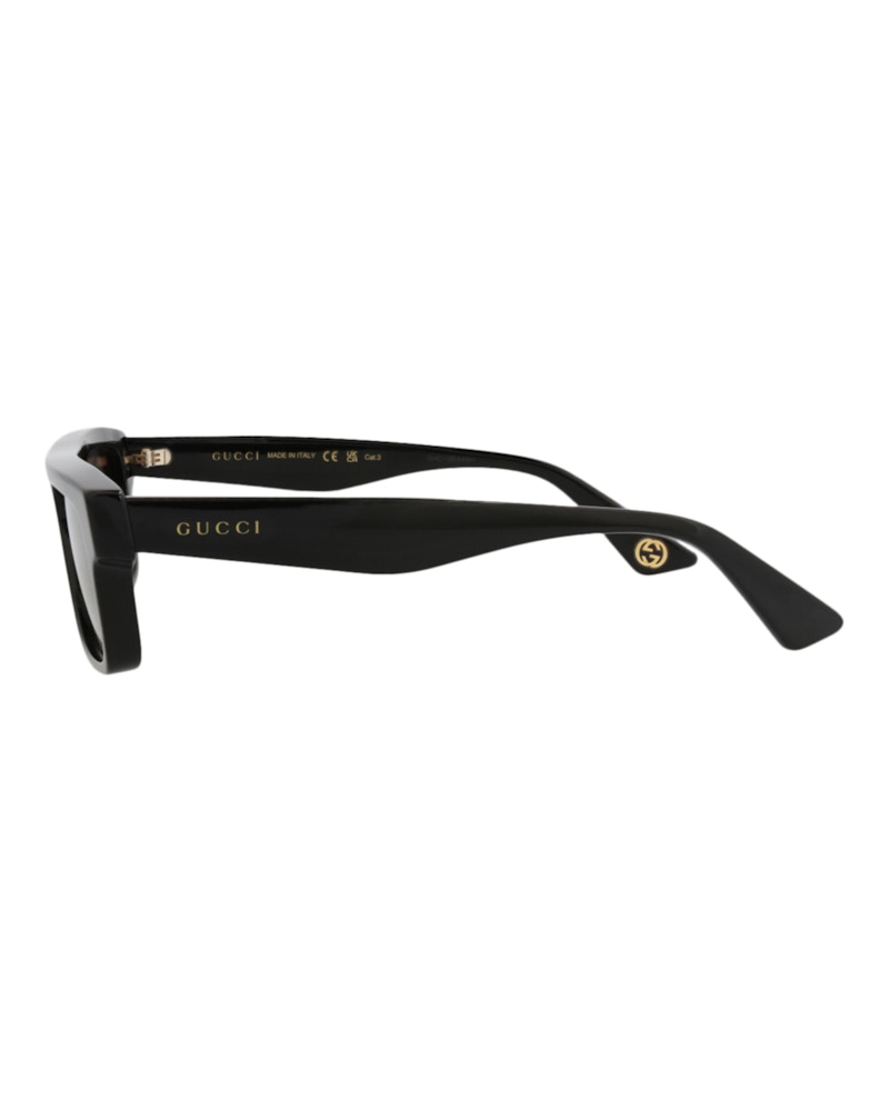 Gucci Square-Frame Recycled Acetate Sunglasses Black Black Grey (GG1616S-30014937-001)
