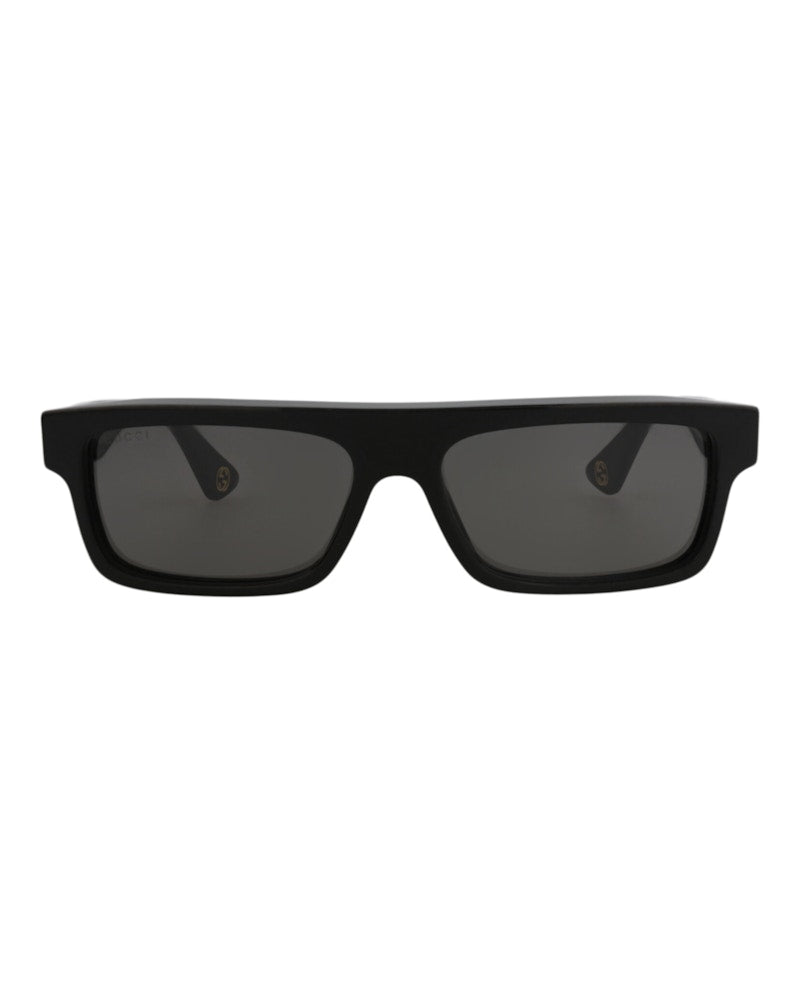 Gucci Square-Frame Recycled Acetate Sunglasses Black Black Grey (GG1616S-30014937-001)