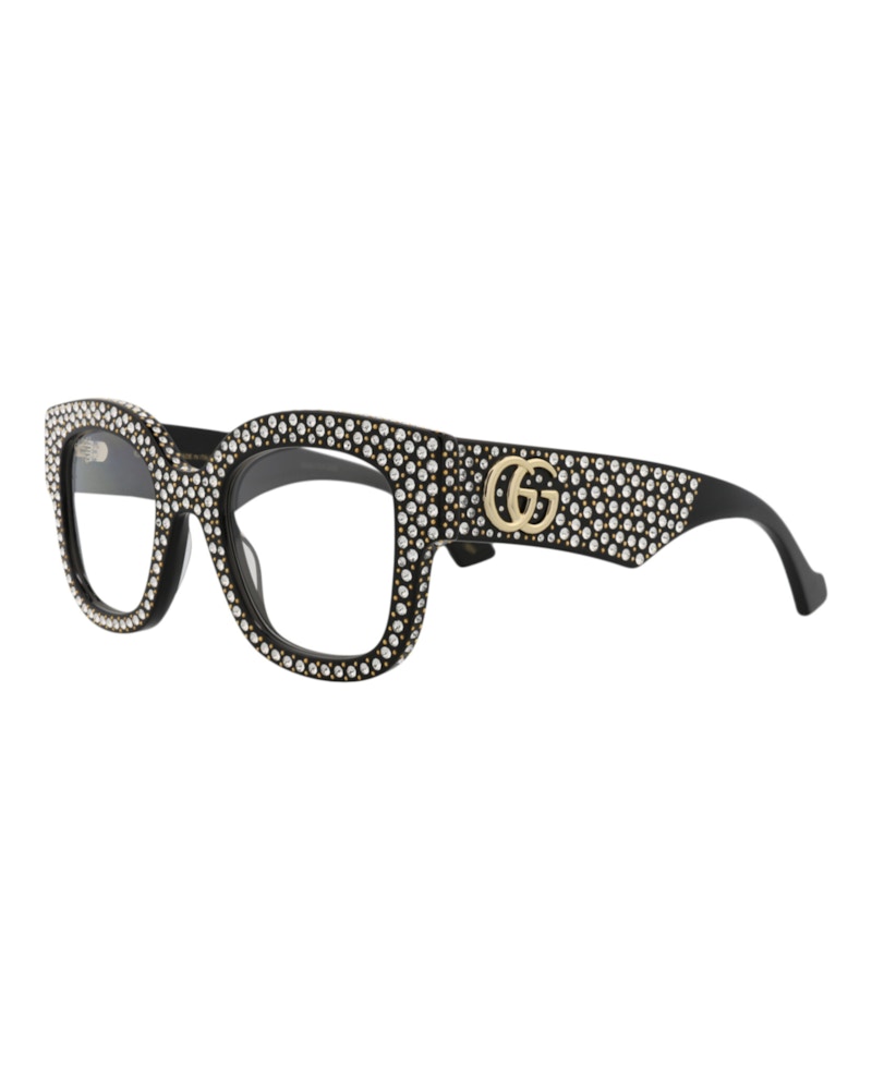Gucci Square-Frame Recycled Acetate Sunglasses Black Black Transparent (GG1423S-30014529-001)