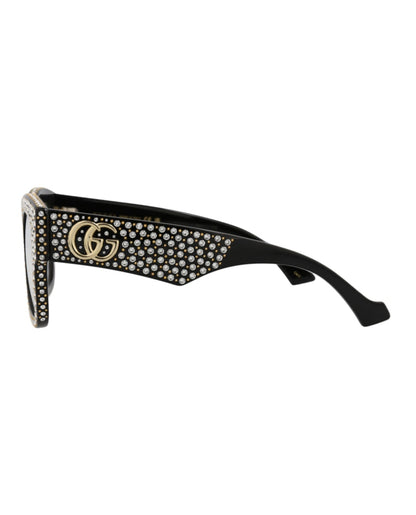 Gucci Square-Frame Recycled Acetate Sunglasses Black Black Transparent (GG1423S-30014529-001)