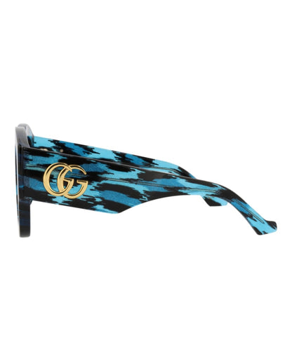 Gucci Square-Frame Recycled Acetate Sunglasses Black Black Violet (GG1546S-30014824-003)