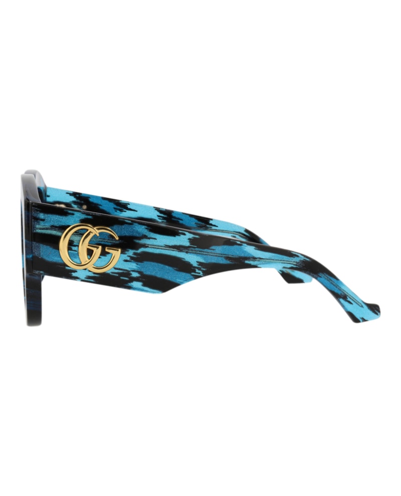 Gucci Square-Frame Recycled Acetate Sunglasses Black Black Violet (GG1546S-30014824-003)