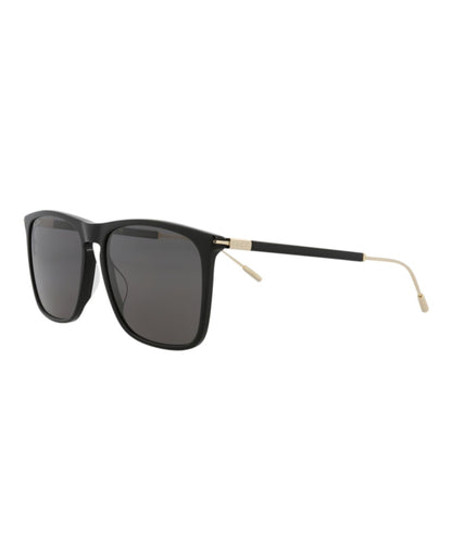 Gucci Square-Frame Recycled Acetate Sunglasses Black/Gold/Grey (GG1269S-30013857-001)